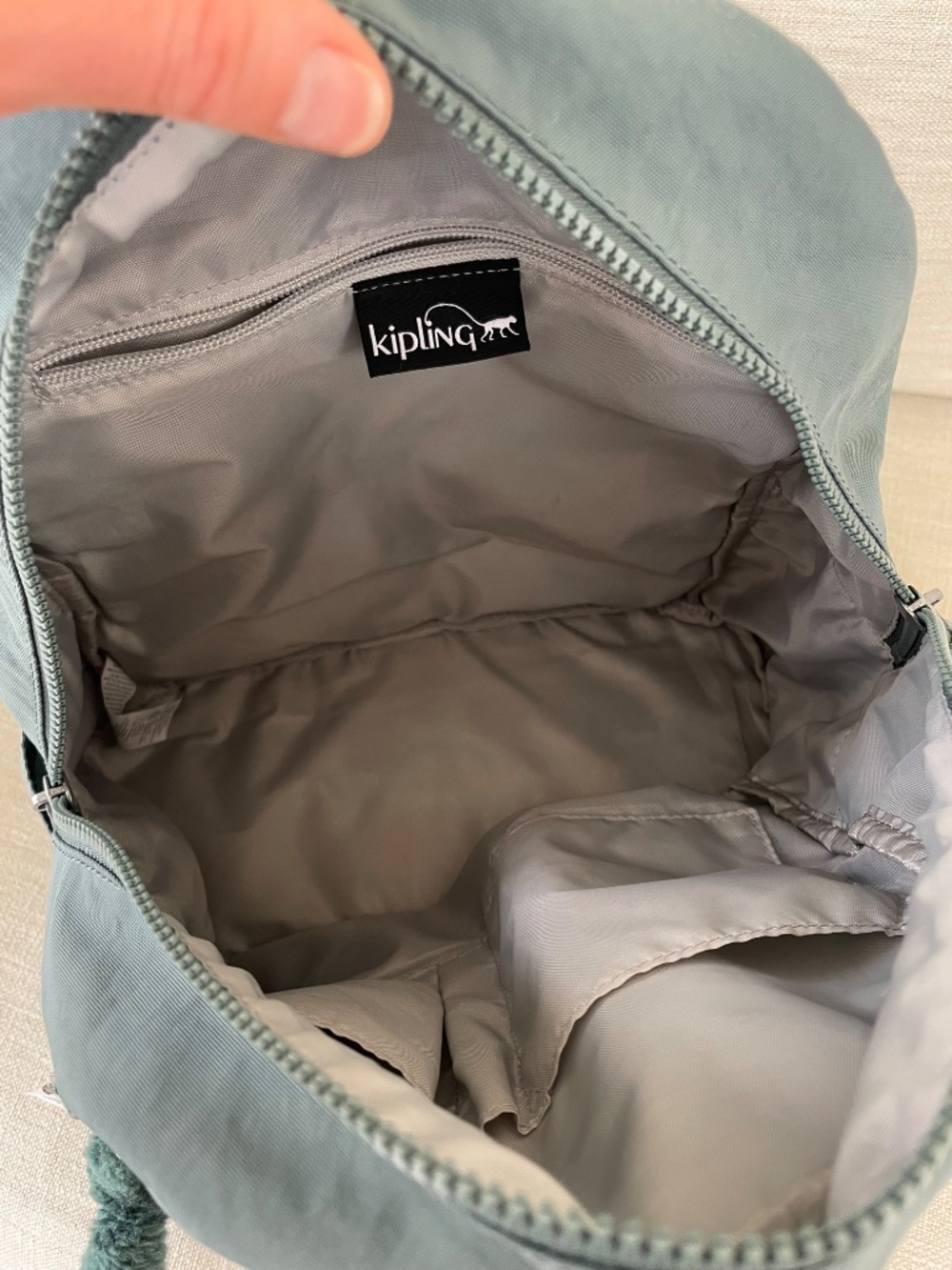 Kipling Fiona Teal Lightaloet Backpack Medium - Picture 10 of 16